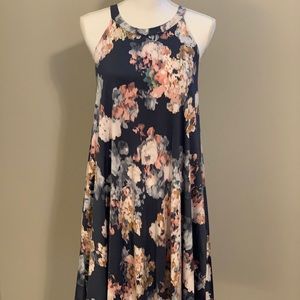 Navy floral dress